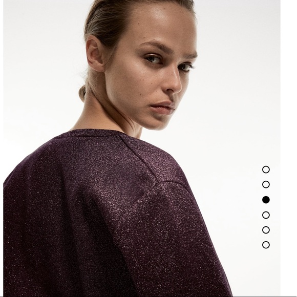 Zara Sweaters Zara Purple Sparkly Knit Cardigan Poshmark